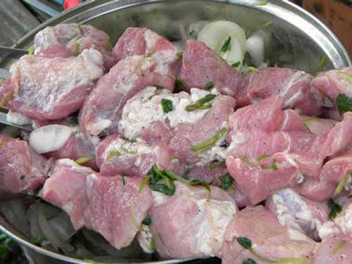 Рецепт шашлыка из свинины с зеленью